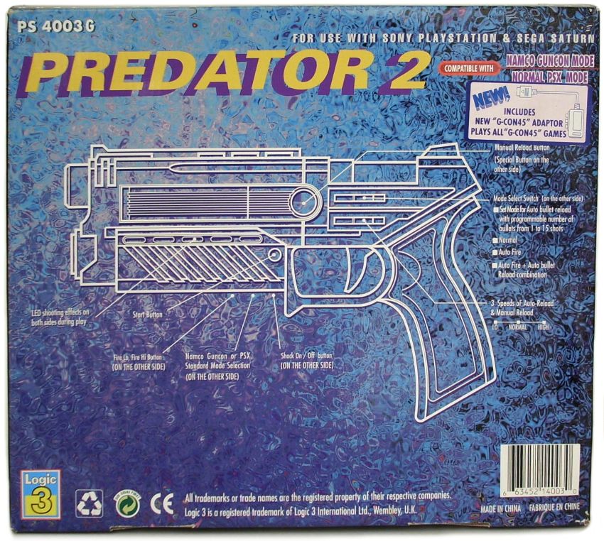 Logic 3 Predator 2 OVP Rückseite