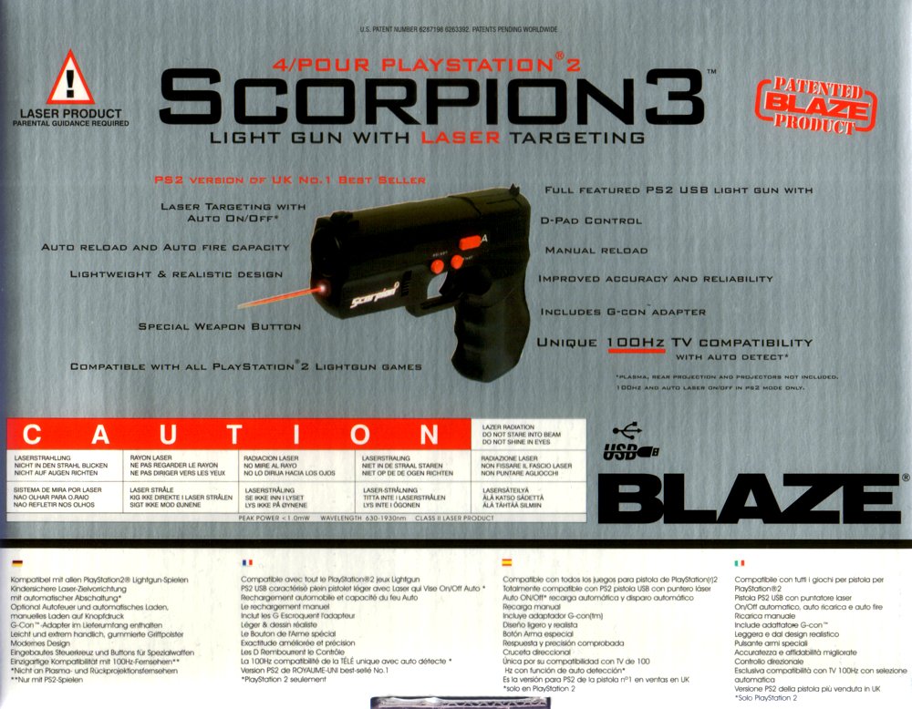 Blaze Scorpion 3 OVP Rückseite